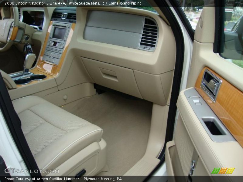 White Suede Metallic / Camel/Sand Piping 2008 Lincoln Navigator L Elite 4x4