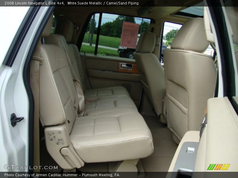 White Suede Metallic / Camel/Sand Piping 2008 Lincoln Navigator L Elite 4x4