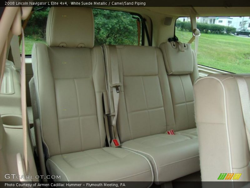 White Suede Metallic / Camel/Sand Piping 2008 Lincoln Navigator L Elite 4x4