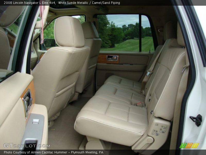 White Suede Metallic / Camel/Sand Piping 2008 Lincoln Navigator L Elite 4x4