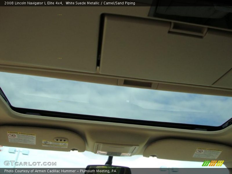 White Suede Metallic / Camel/Sand Piping 2008 Lincoln Navigator L Elite 4x4