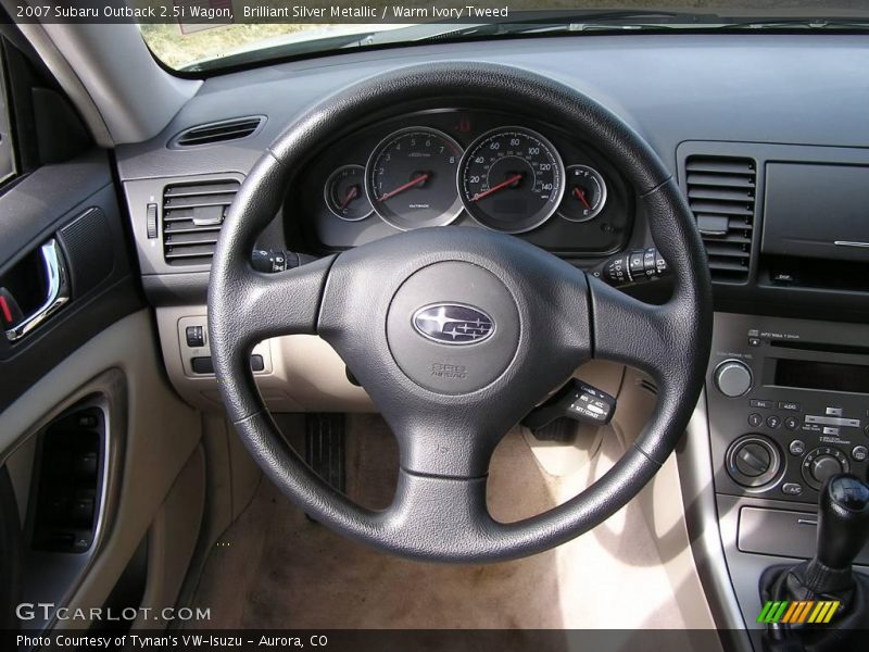 Brilliant Silver Metallic / Warm Ivory Tweed 2007 Subaru Outback 2.5i Wagon