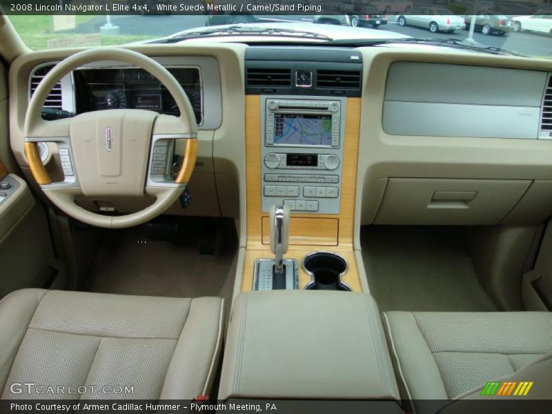 White Suede Metallic / Camel/Sand Piping 2008 Lincoln Navigator L Elite 4x4