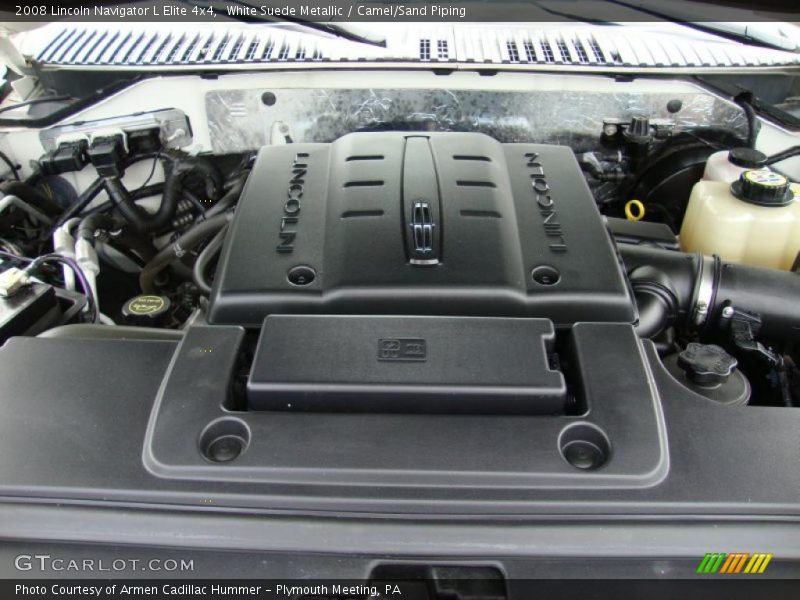White Suede Metallic / Camel/Sand Piping 2008 Lincoln Navigator L Elite 4x4