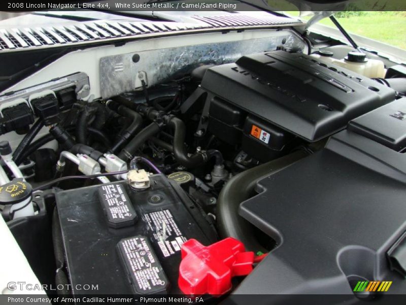 White Suede Metallic / Camel/Sand Piping 2008 Lincoln Navigator L Elite 4x4