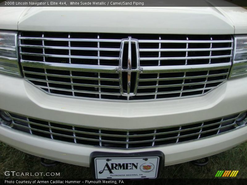White Suede Metallic / Camel/Sand Piping 2008 Lincoln Navigator L Elite 4x4