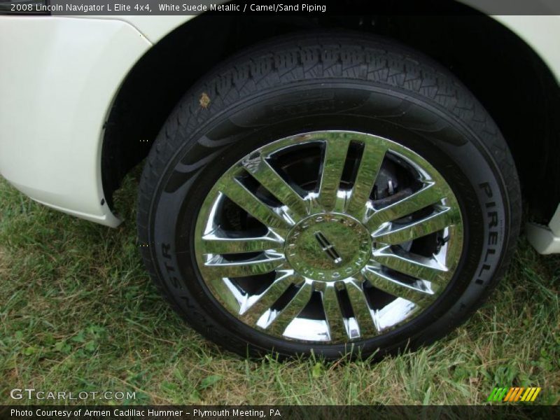 White Suede Metallic / Camel/Sand Piping 2008 Lincoln Navigator L Elite 4x4
