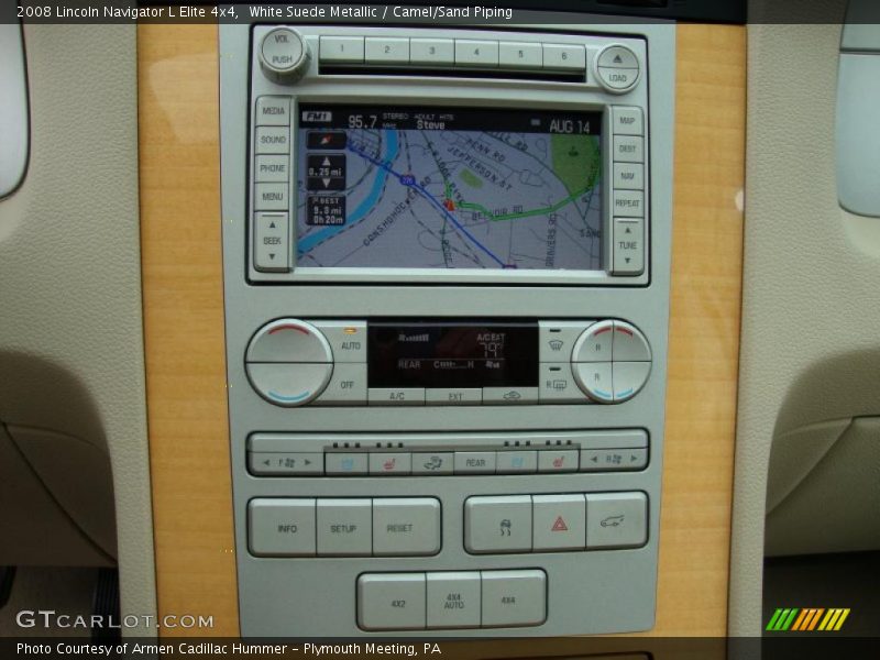 White Suede Metallic / Camel/Sand Piping 2008 Lincoln Navigator L Elite 4x4