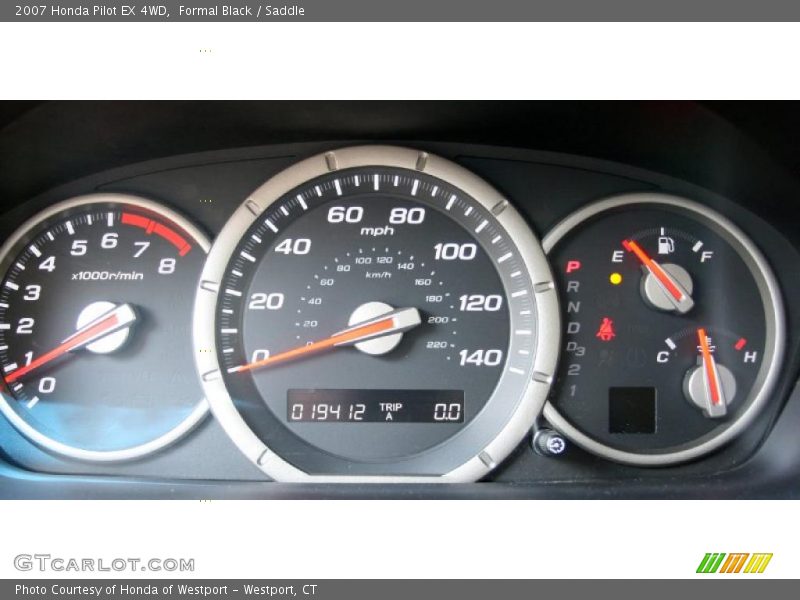 Formal Black / Saddle 2007 Honda Pilot EX 4WD
