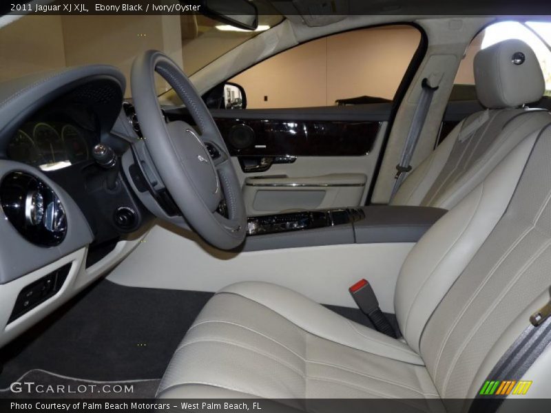 Ebony Black / Ivory/Oyster 2011 Jaguar XJ XJL