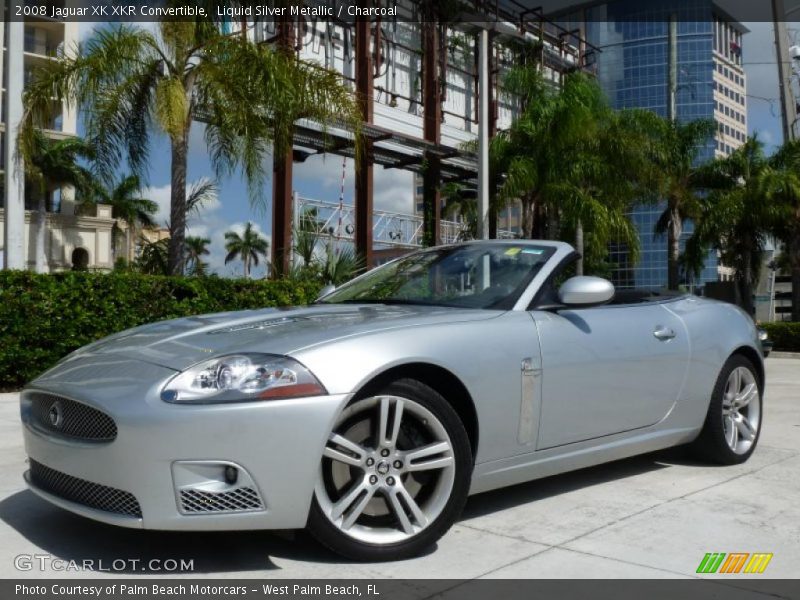 Liquid Silver Metallic / Charcoal 2008 Jaguar XK XKR Convertible