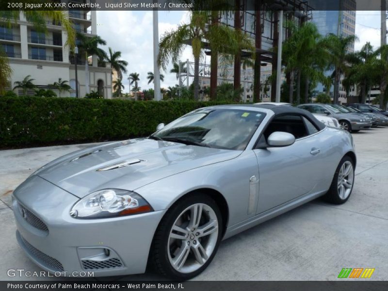 Liquid Silver Metallic / Charcoal 2008 Jaguar XK XKR Convertible