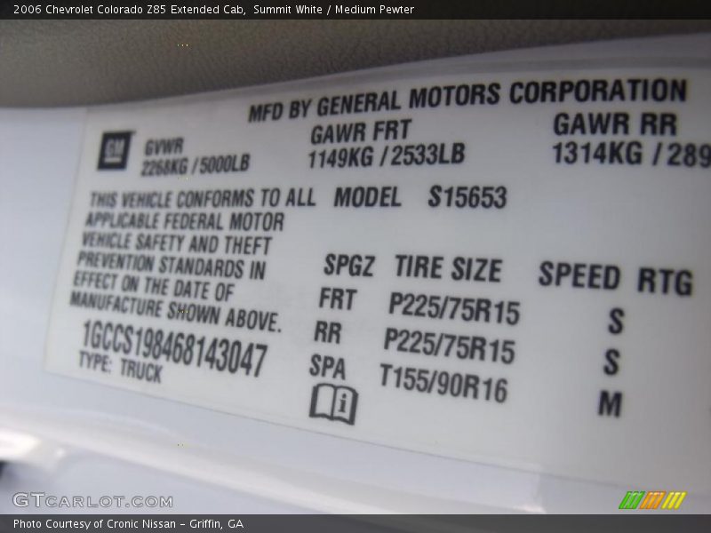 Summit White / Medium Pewter 2006 Chevrolet Colorado Z85 Extended Cab