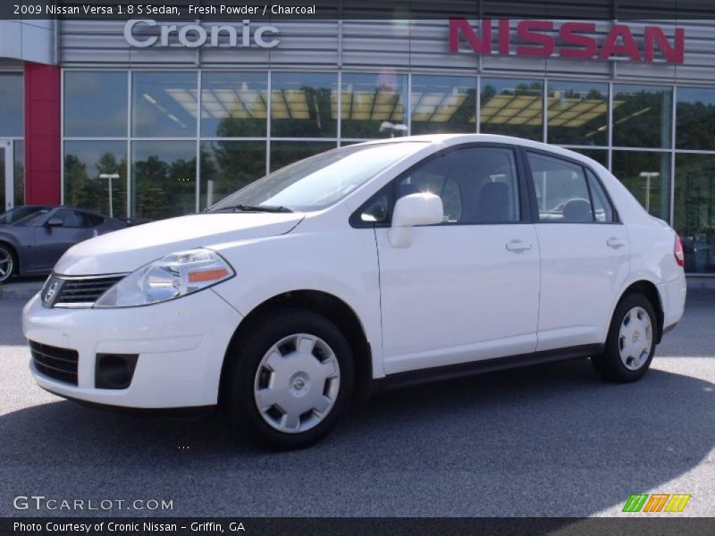 Fresh Powder / Charcoal 2009 Nissan Versa 1.8 S Sedan