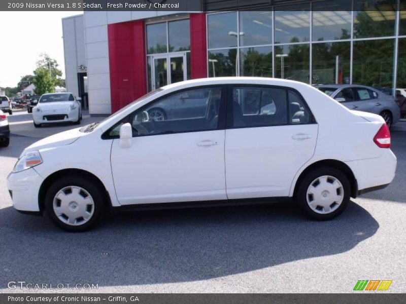 Fresh Powder / Charcoal 2009 Nissan Versa 1.8 S Sedan