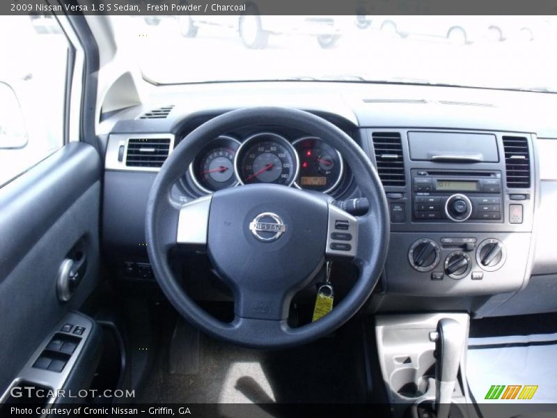 Fresh Powder / Charcoal 2009 Nissan Versa 1.8 S Sedan