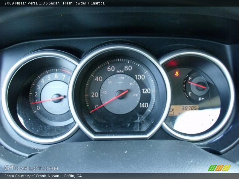 Fresh Powder / Charcoal 2009 Nissan Versa 1.8 S Sedan