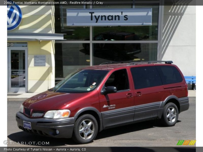 Redfire Metallic / Gray 2002 Pontiac Montana MontanaVision AWD