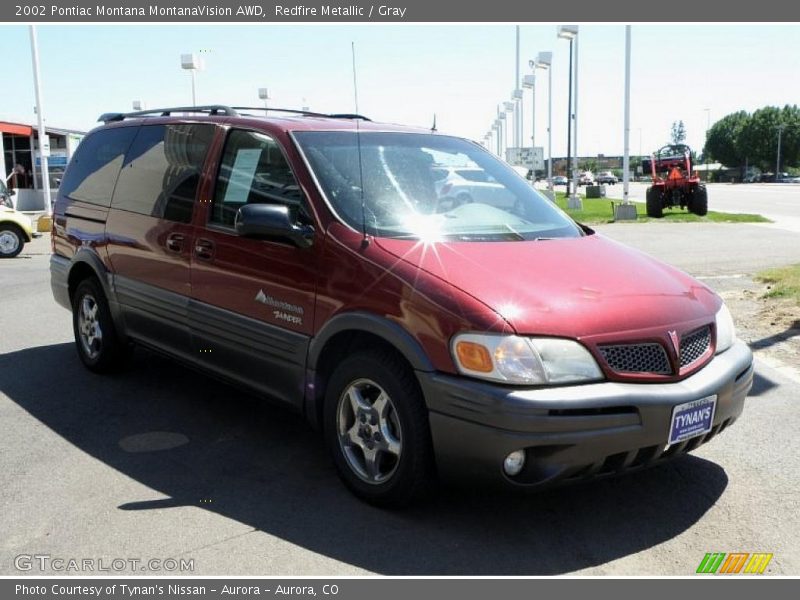 Redfire Metallic / Gray 2002 Pontiac Montana MontanaVision AWD