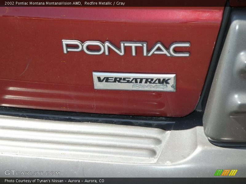 Redfire Metallic / Gray 2002 Pontiac Montana MontanaVision AWD