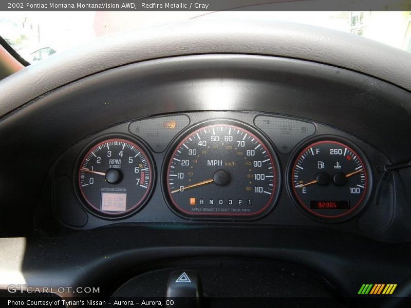 Redfire Metallic / Gray 2002 Pontiac Montana MontanaVision AWD