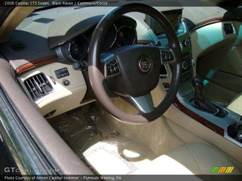 Black Raven / Cashmere/Cocoa 2008 Cadillac CTS Sedan