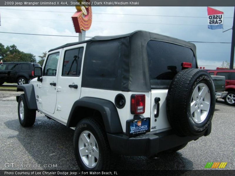 Stone White / Dark Khaki/Medium Khaki 2009 Jeep Wrangler Unlimited X 4x4