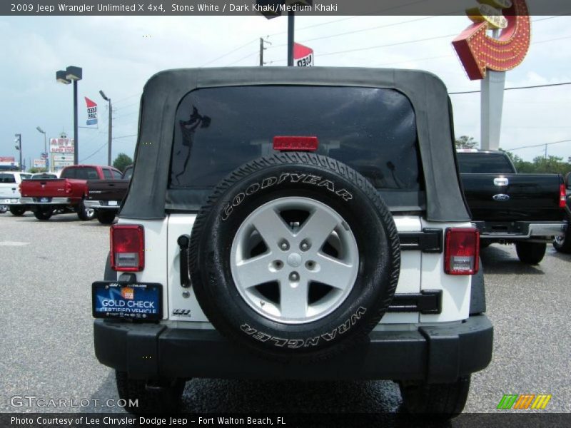 Stone White / Dark Khaki/Medium Khaki 2009 Jeep Wrangler Unlimited X 4x4