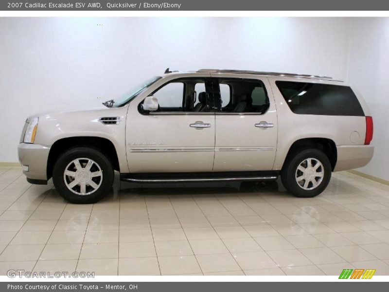 Quicksilver / Ebony/Ebony 2007 Cadillac Escalade ESV AWD