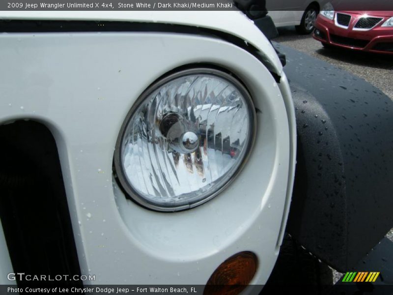 Stone White / Dark Khaki/Medium Khaki 2009 Jeep Wrangler Unlimited X 4x4