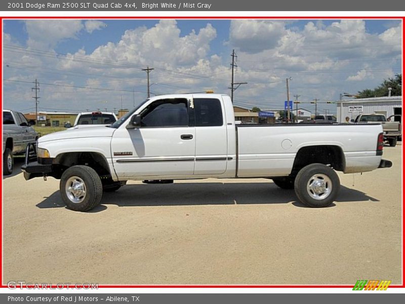 Bright White / Mist Gray 2001 Dodge Ram 2500 SLT Quad Cab 4x4