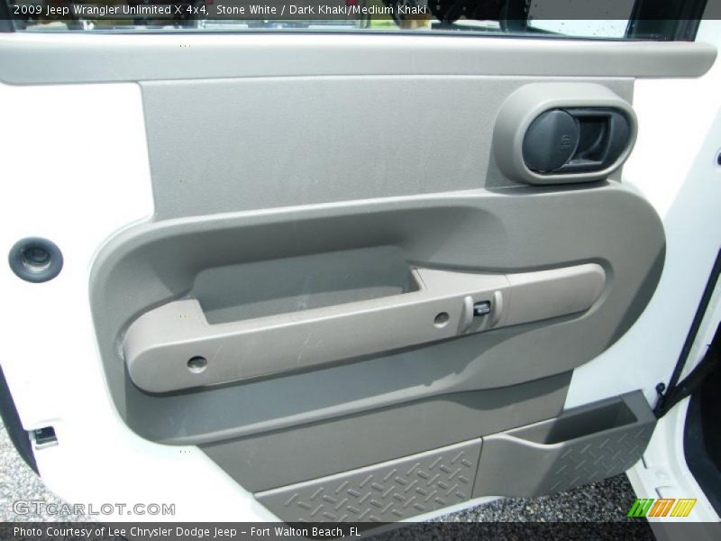 Stone White / Dark Khaki/Medium Khaki 2009 Jeep Wrangler Unlimited X 4x4