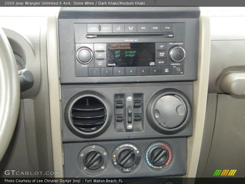 Stone White / Dark Khaki/Medium Khaki 2009 Jeep Wrangler Unlimited X 4x4