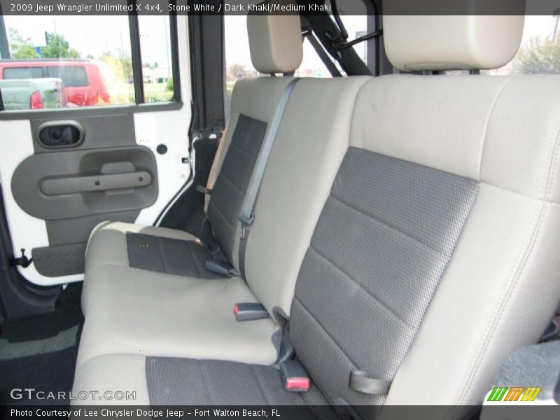 Stone White / Dark Khaki/Medium Khaki 2009 Jeep Wrangler Unlimited X 4x4