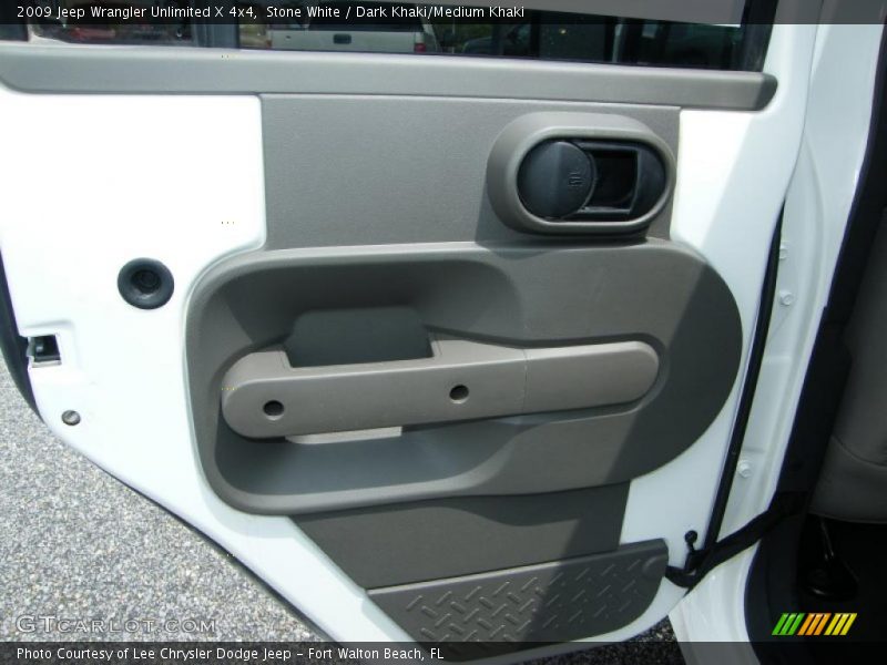 Stone White / Dark Khaki/Medium Khaki 2009 Jeep Wrangler Unlimited X 4x4