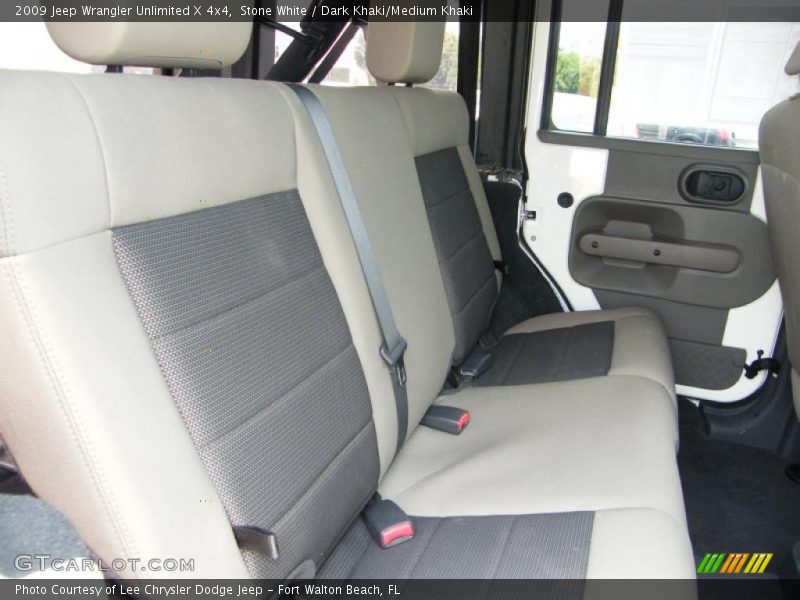 Stone White / Dark Khaki/Medium Khaki 2009 Jeep Wrangler Unlimited X 4x4