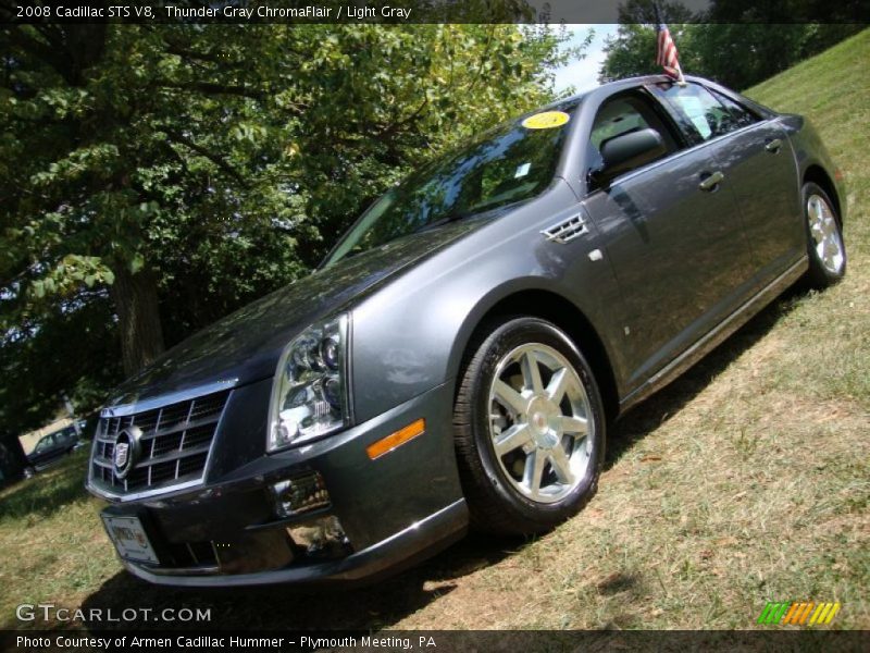 Thunder Gray ChromaFlair / Light Gray 2008 Cadillac STS V8