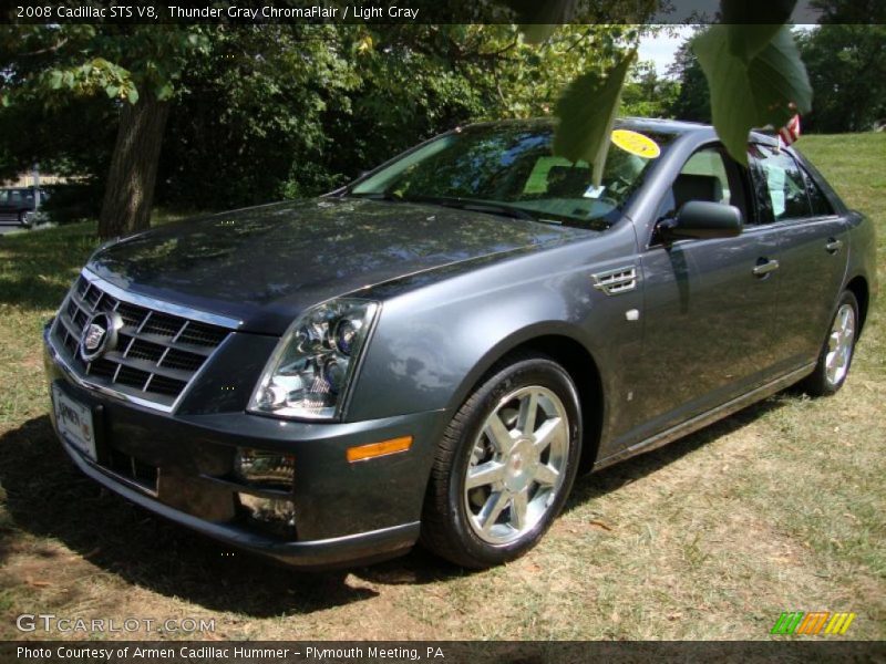 Thunder Gray ChromaFlair / Light Gray 2008 Cadillac STS V8