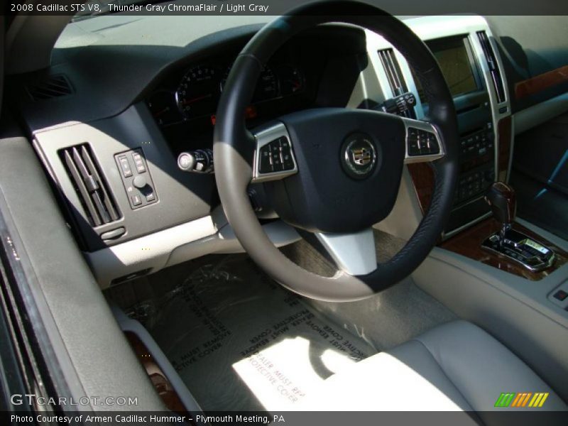 Thunder Gray ChromaFlair / Light Gray 2008 Cadillac STS V8