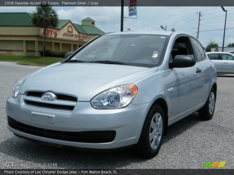 Platinum Silver / Gray 2008 Hyundai Accent GS Coupe