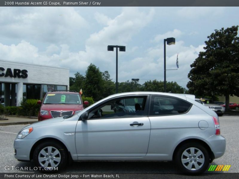 Platinum Silver / Gray 2008 Hyundai Accent GS Coupe