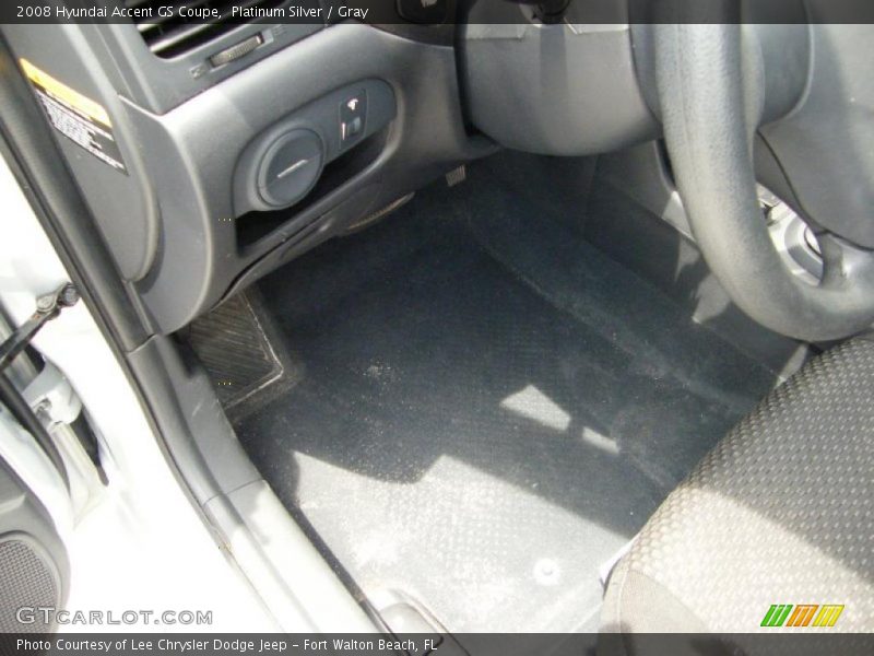 Platinum Silver / Gray 2008 Hyundai Accent GS Coupe
