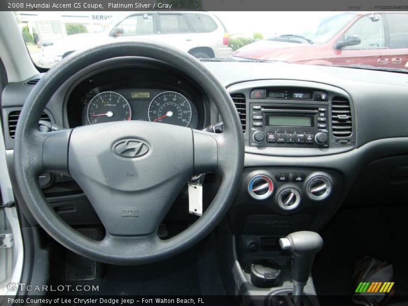 Platinum Silver / Gray 2008 Hyundai Accent GS Coupe