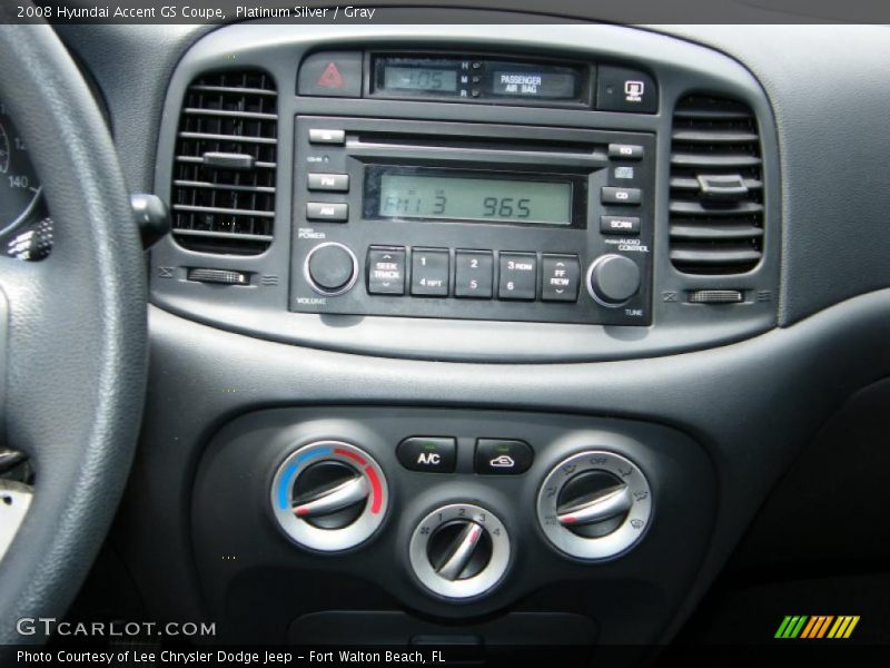Platinum Silver / Gray 2008 Hyundai Accent GS Coupe