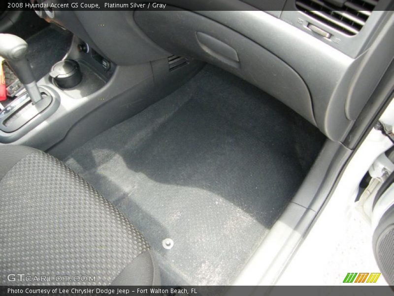 Platinum Silver / Gray 2008 Hyundai Accent GS Coupe