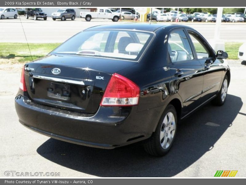 Ebony Black / Gray 2009 Kia Spectra EX Sedan