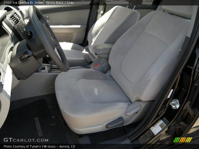 Ebony Black / Gray 2009 Kia Spectra EX Sedan