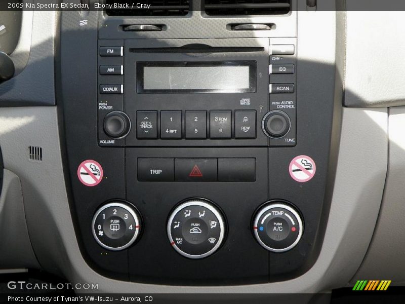 Ebony Black / Gray 2009 Kia Spectra EX Sedan