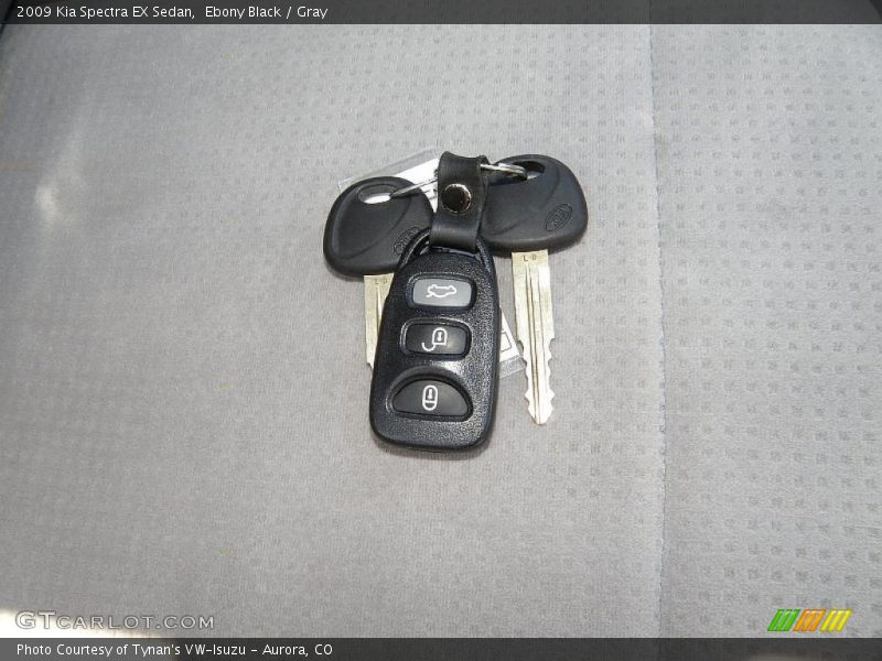 Ebony Black / Gray 2009 Kia Spectra EX Sedan