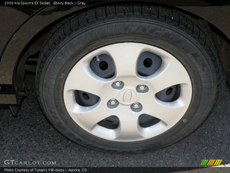 Ebony Black / Gray 2009 Kia Spectra EX Sedan